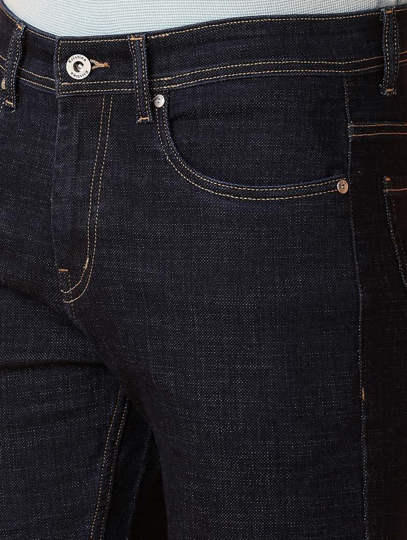 men blue plain jeans - 21491554 -  Standard Image - 5