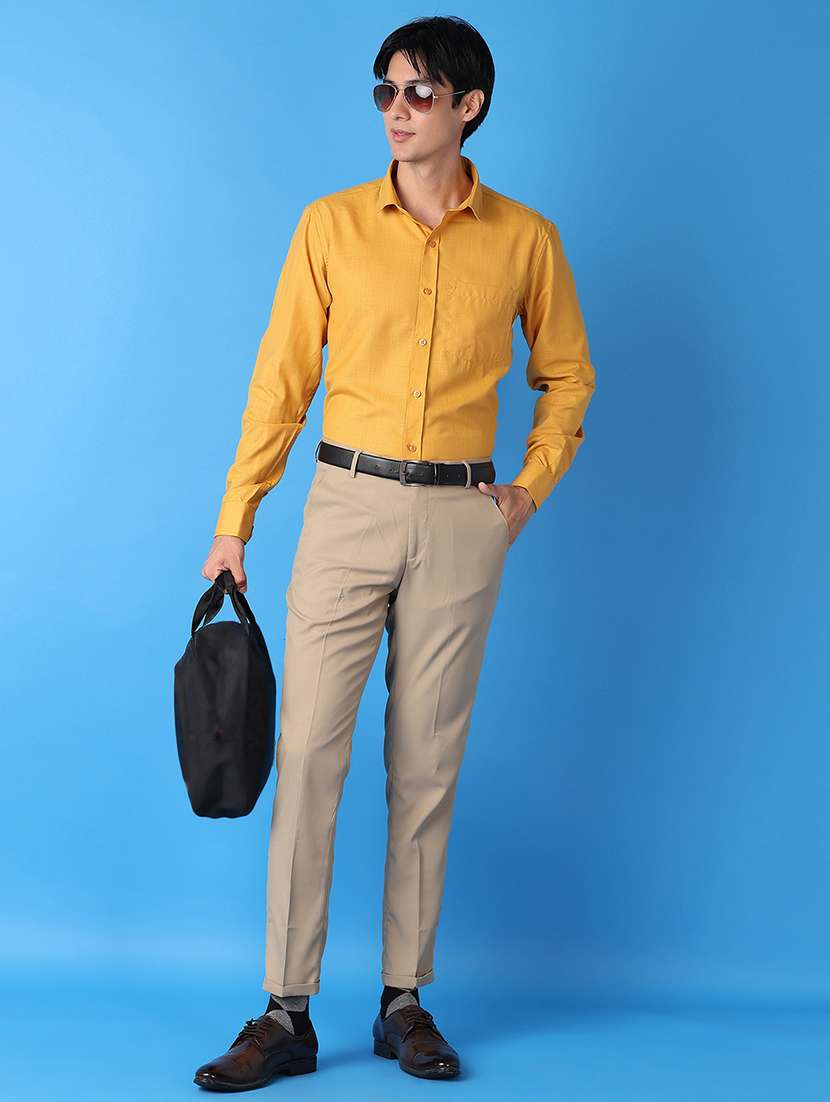 men solid long sleeves collared formal shirt - 21491557 -  Standard Image - 3