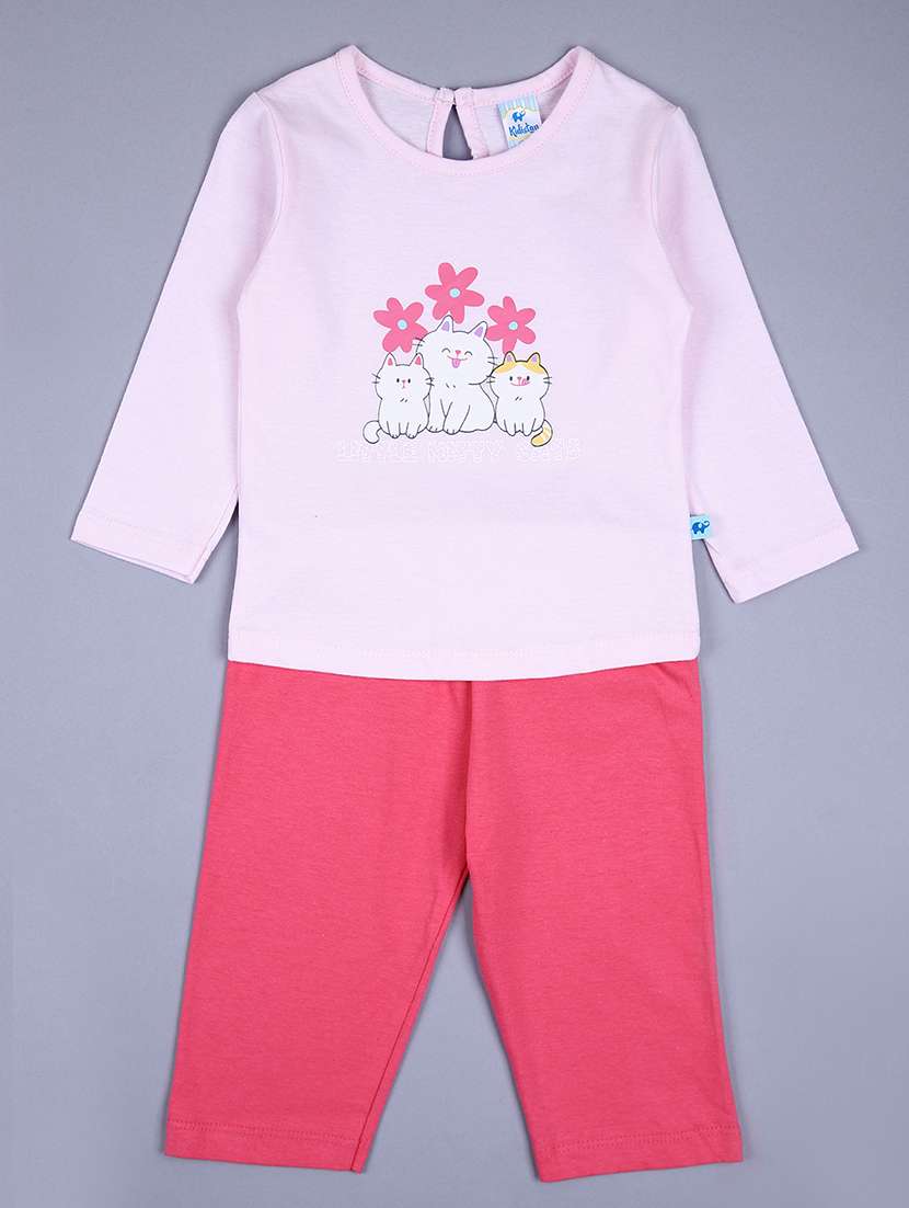 girls pack of 2 printed full length sets - 21491563 -  Standard Image - 3