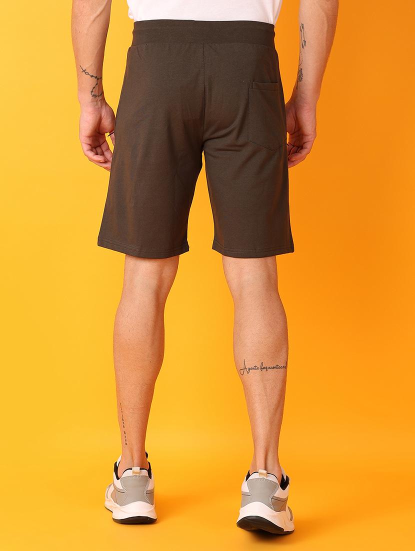 men olive cotton shorts - 21491585 - Standard Image - 3