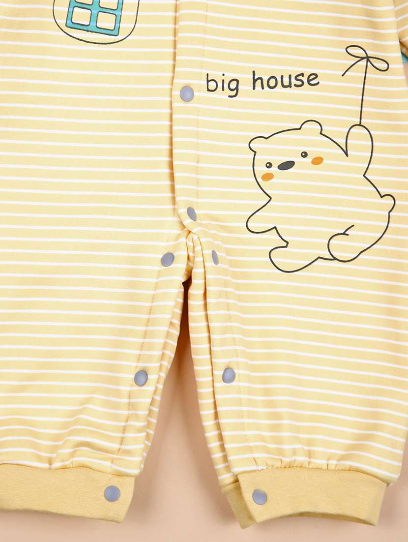 kids yellow printed full length romper - 21491592 -  Standard Image - 3