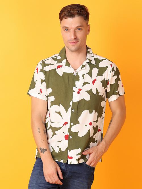men collared printed casual shirt - 21491606 - Standard Image - 0