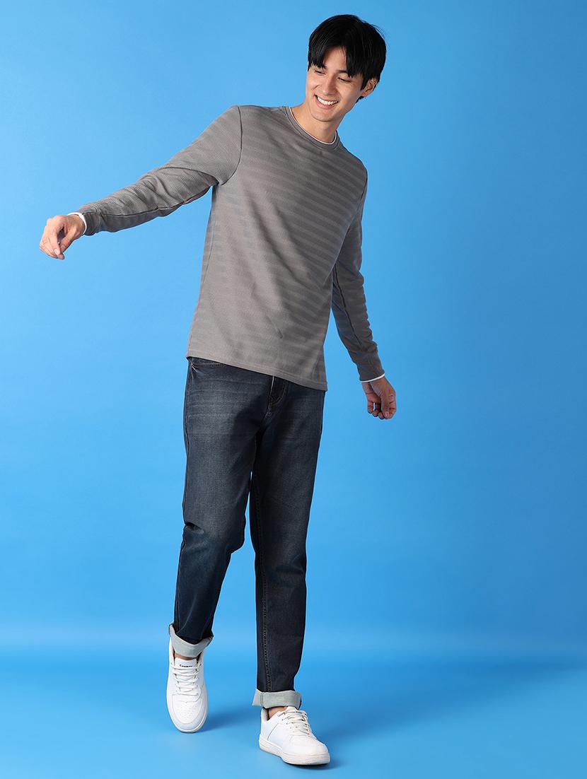 men round neck stripes t-shirt - 21491805 - Standard Image - 3