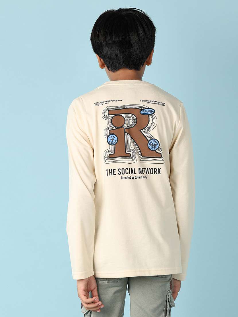 boys round neck typographic t-shirt - 21491806 -  Standard Image - 3