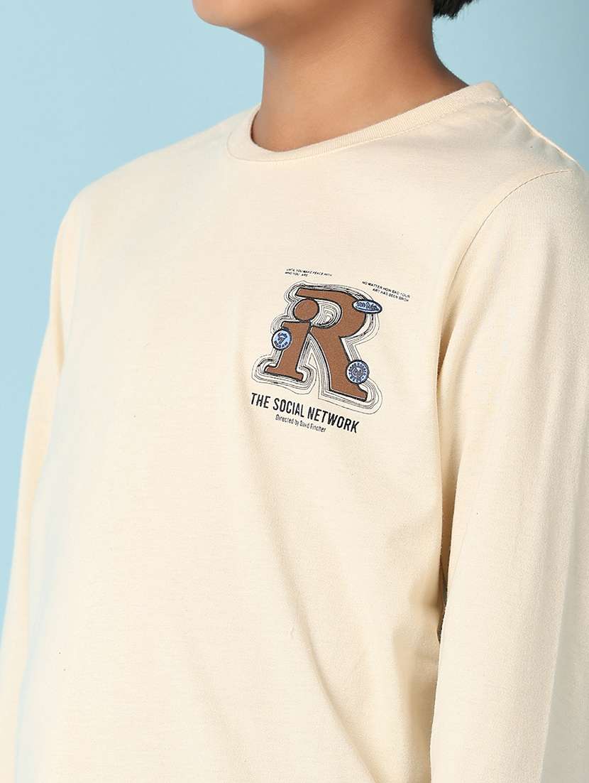 boys round neck typographic t-shirt - 21491806 -  Standard Image - 5