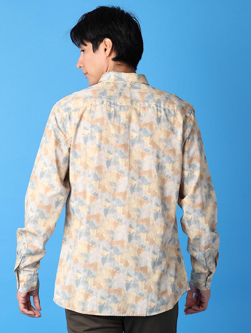 men collared printed casual shirt - 21491813 - Standard Image - 3