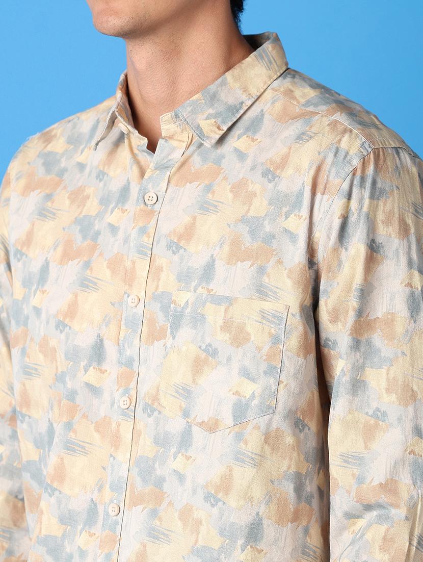 men collared printed casual shirt - 21491813 - Standard Image - 5