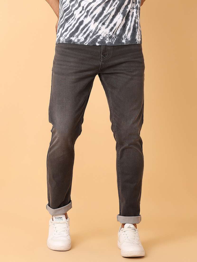 men mid rise plain jeans - 21491890 -  Zoom Image - 0