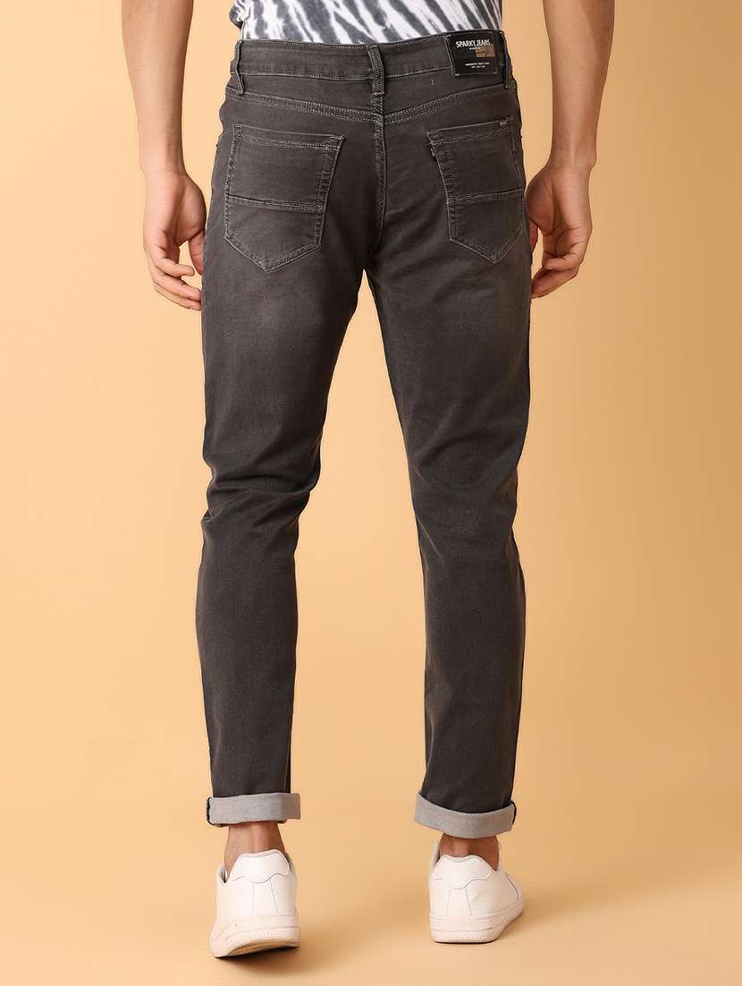 men mid rise plain jeans - 21491890 -  Standard Image - 3