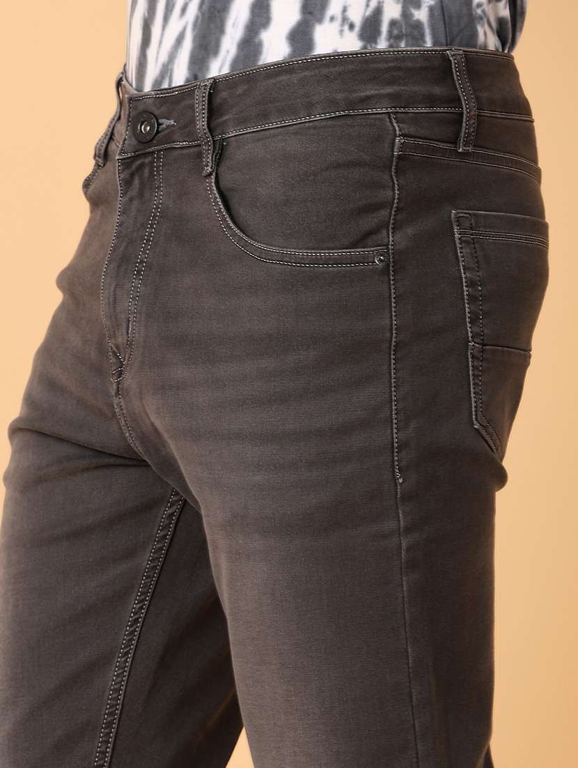 men mid rise plain jeans - 21491890 -  Standard Image - 5