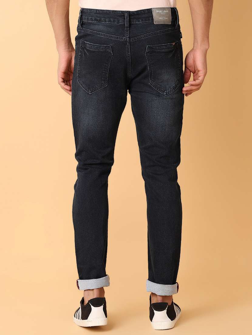 men mid rise plain jeans - 21491892 - Standard Image - 3