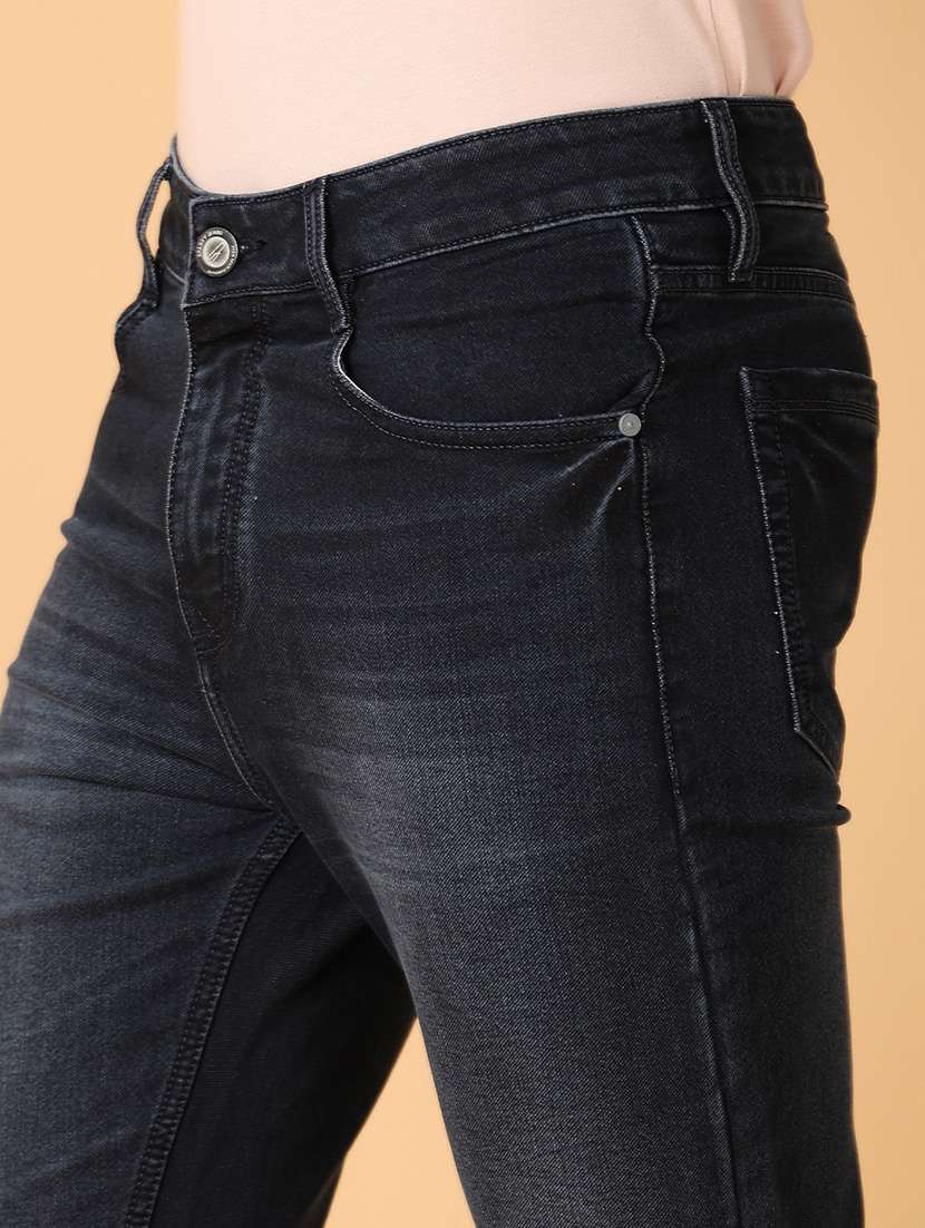 men mid rise plain jeans - 21491892 - Standard Image - 5