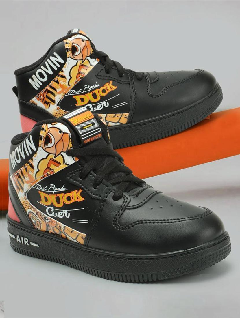 kids black synthetic sneakers - 21491995 - Zoom Image - 0