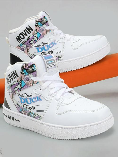 kids white synthetic sneakers - 21491996 - Standard Image - 0