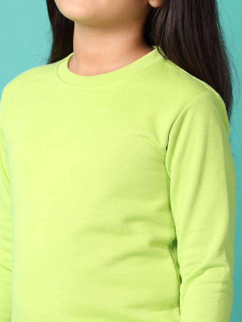 girls solid long sleeves sweatshirt - 21492017 -  Standard Image - 5