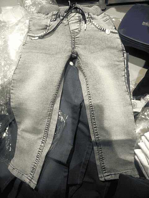 light grey pc dobby denim jean - 21492021 - Standard Image - 0