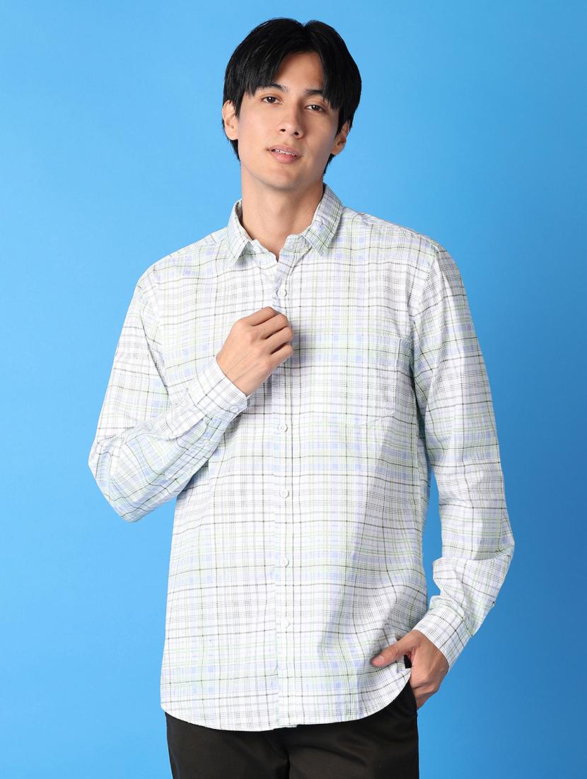 men white checks casual shirt - 21492026 - Zoom Image - 0