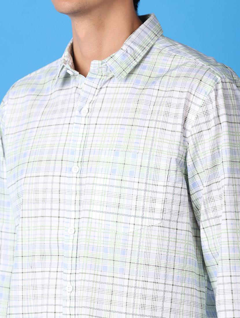 men white checks casual shirt - 21492026 - Standard Image - 5
