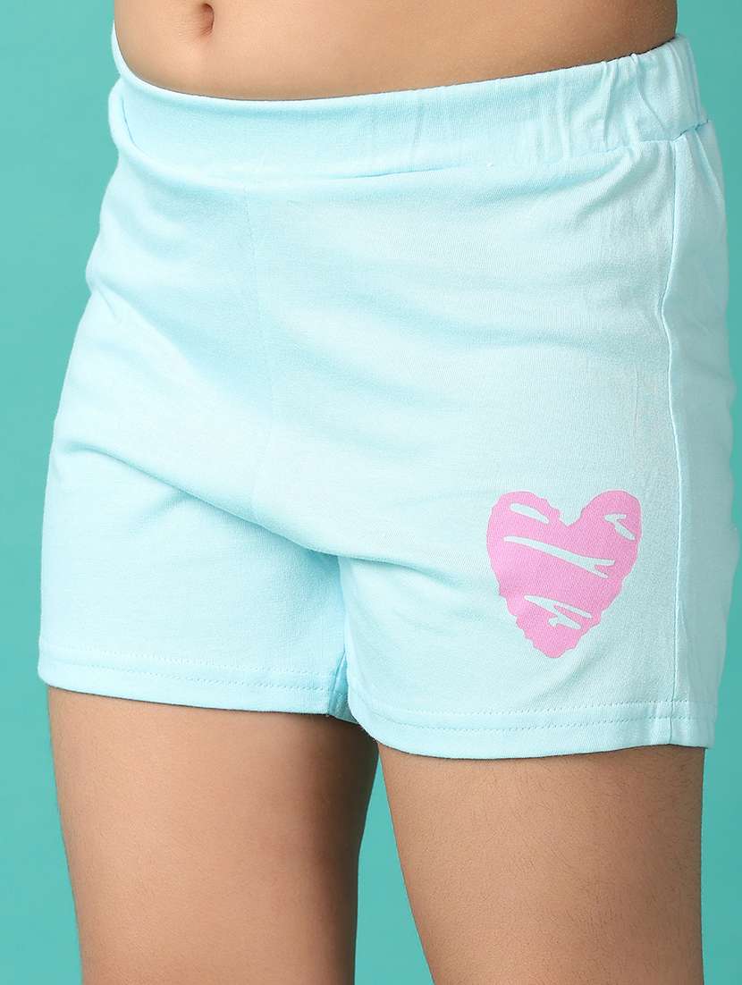 girls printed round neck top & shorts set - 21492055 -  Standard Image - 5
