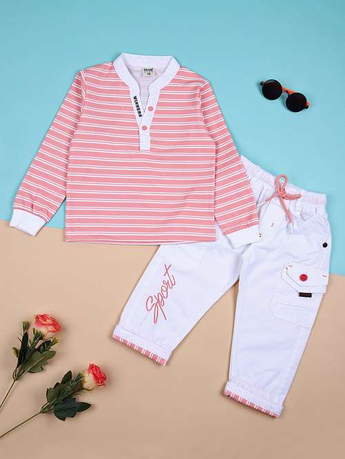 boys printed long sleeves t-shirt & jeans set - 21492074 -  Standard Image - 0