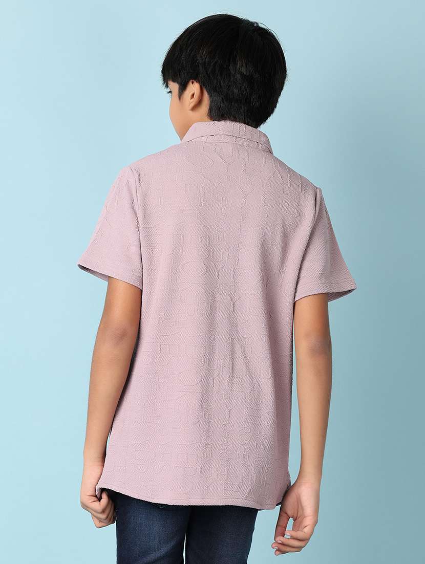 boys purple self-designed shirt - 21492076 -  Standard Image - 3