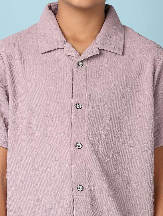 boys purple self-designed shirt - 21492076 -  Standard Image - 5