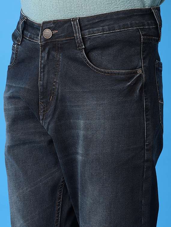 men blue plain jeans - 21492087 -  Standard Image - 5