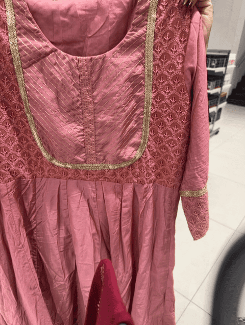pink poly viscose kurta - 21492298 - Zoom Image - 0