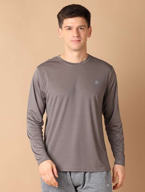 men grey logo printed t-shirt - 21492316 -  Standard Image - 0