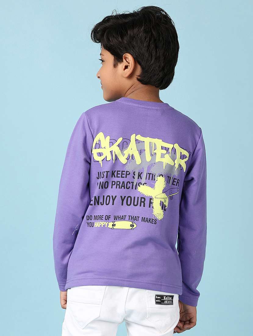 boys front & back print long sleeve t-shirt - 21492322 -  Standard Image - 3