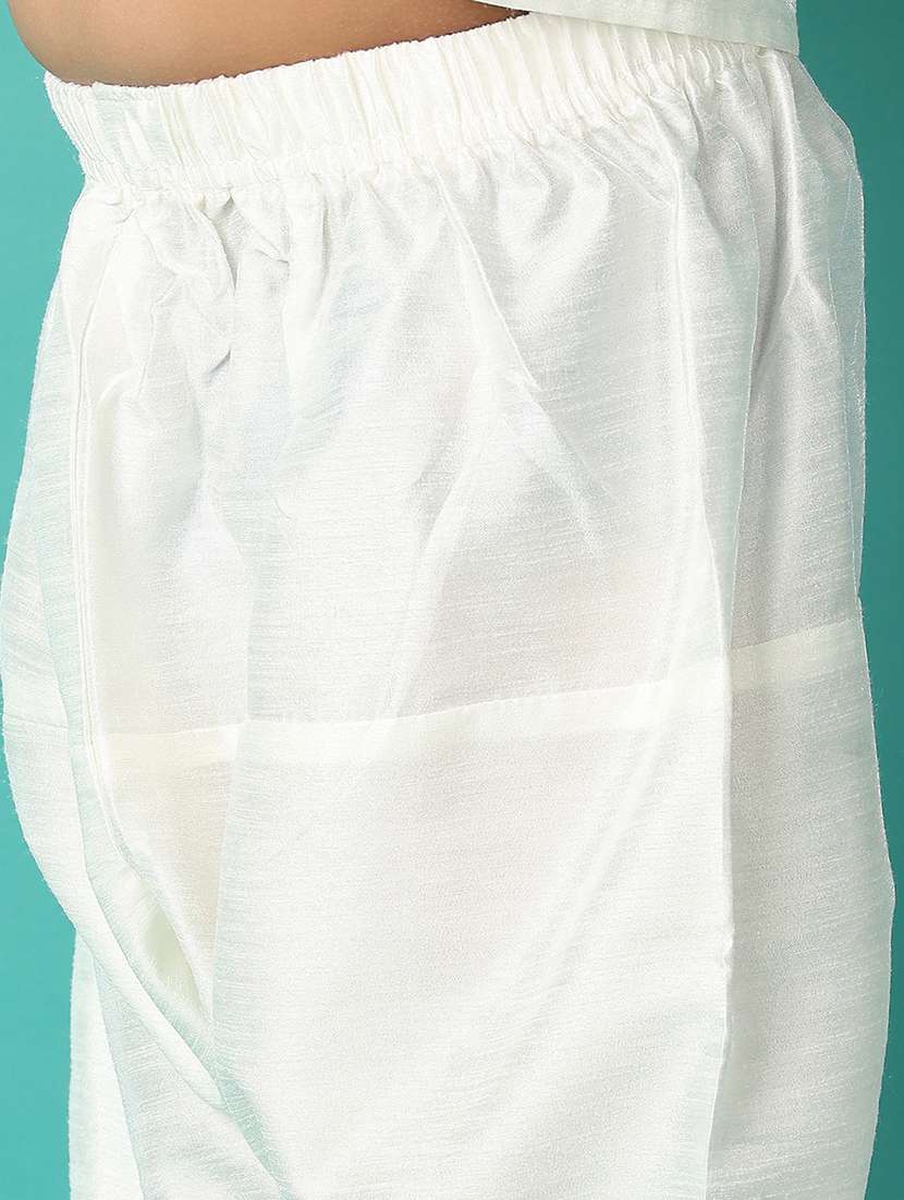 boys embroidered detailed kurta set with jacket - 21492324 -  Standard Image - 5