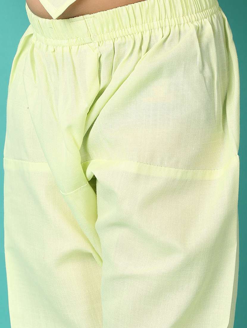 boys embroidered detailed kurta set with jacket - 21492326 -  Standard Image - 5