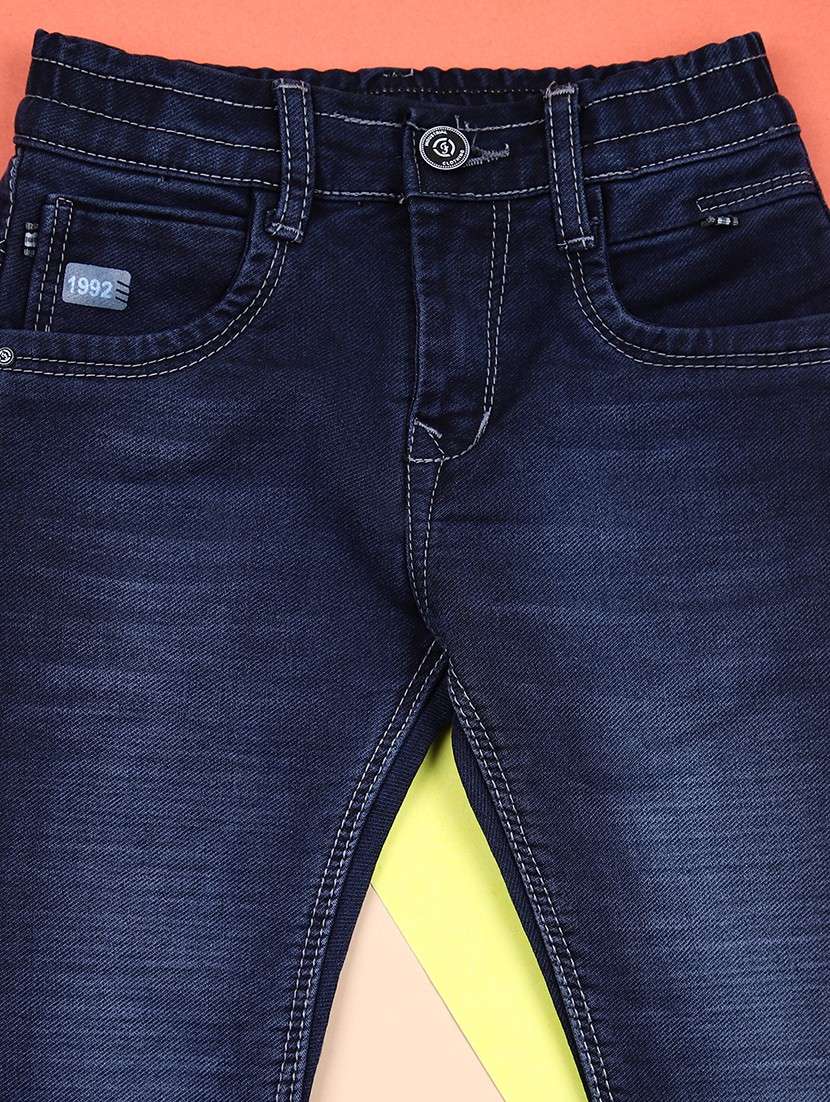 boys mid rise plain jeans - 21492334 -  Standard Image - 3