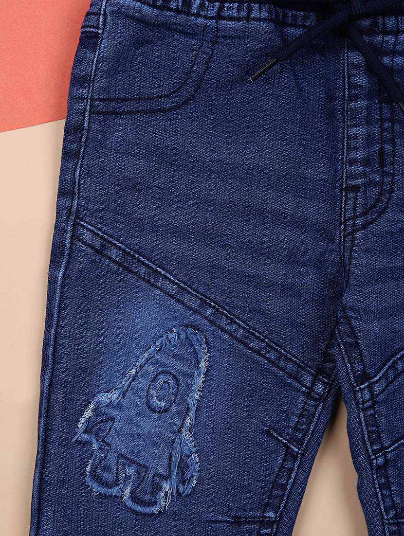 blue denim plain jogger - 21492344 -  Standard Image - 3