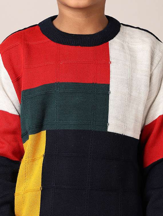 boys self design long sleeve sweater - 21492354 -  Standard Image - 5