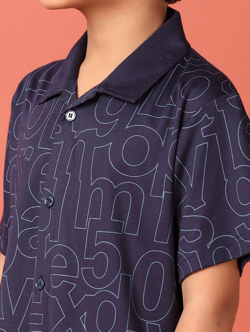 boys typography short sleeve casual shirt - 21492375 -  Standard Image - 5