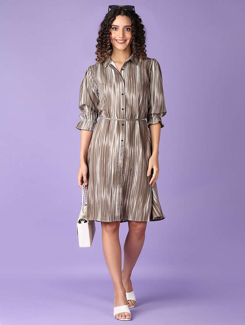 women printed cotton a-lineshirt dress - 21492383 -  Standard Image - 3