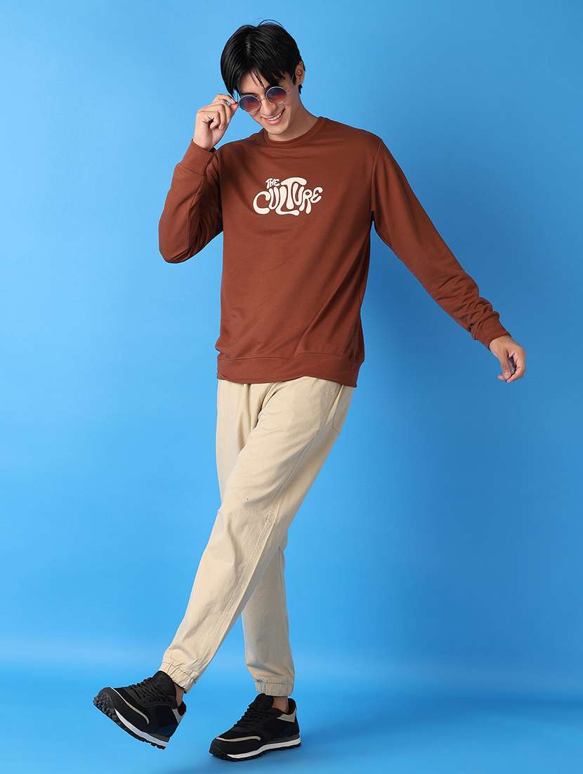 men long sleeve chest printed sweatshirt - 21492439 - Standard Image - 3