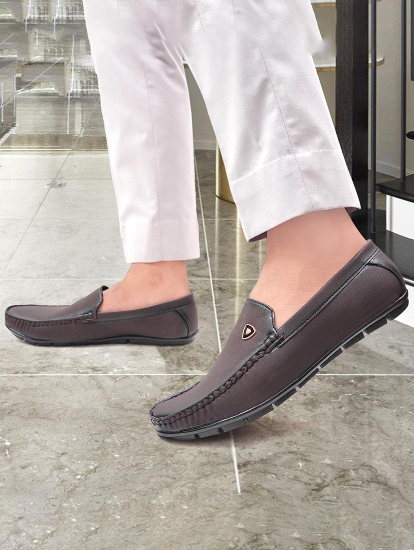 men brown slip on loafer - 21492478 - Standard Image - 5