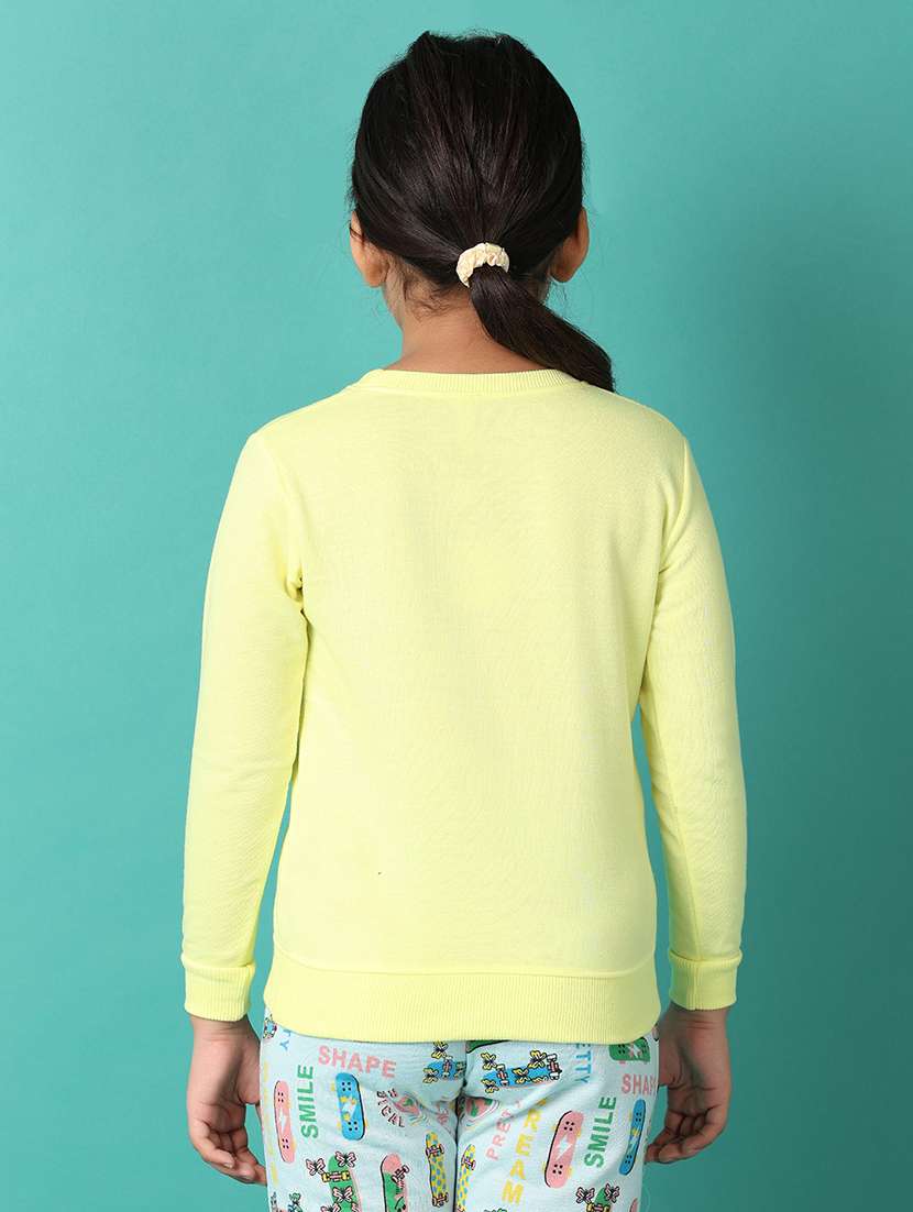 girls solid long sleeves sweatshirt - 21492485 -  Standard Image - 3