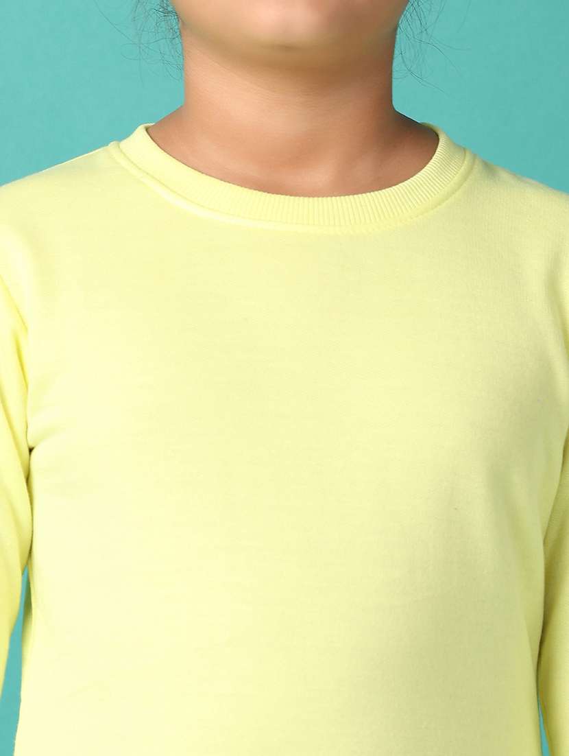 girls solid long sleeves sweatshirt - 21492485 -  Standard Image - 5