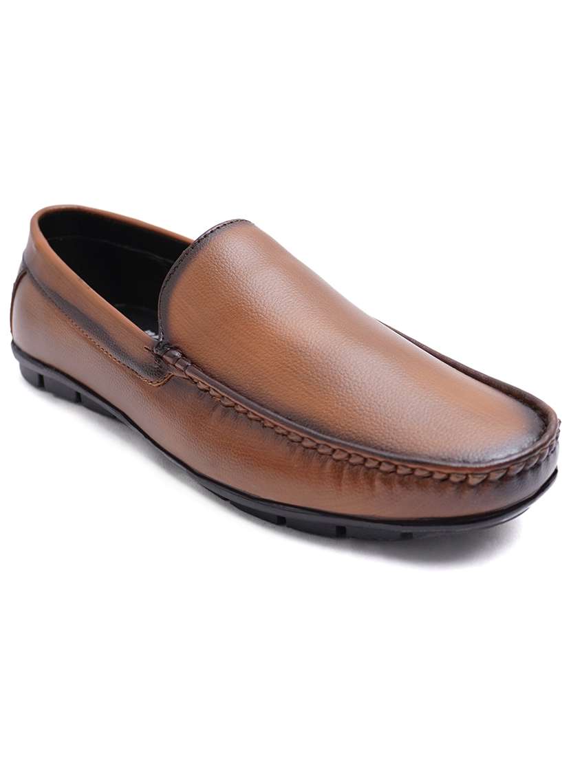 men tan brown slip on loafer