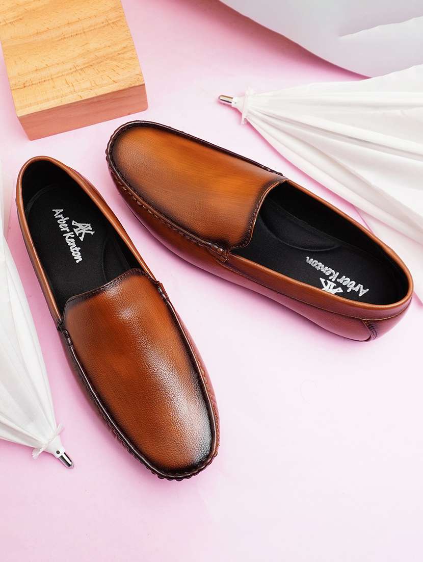 men tan brown slip on loafer - 21492490 -  Standard Image - 3