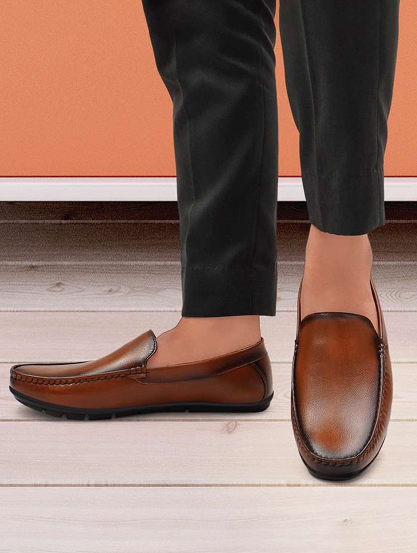 men tan brown slip on loafer - 21492490 -  Standard Image - 5