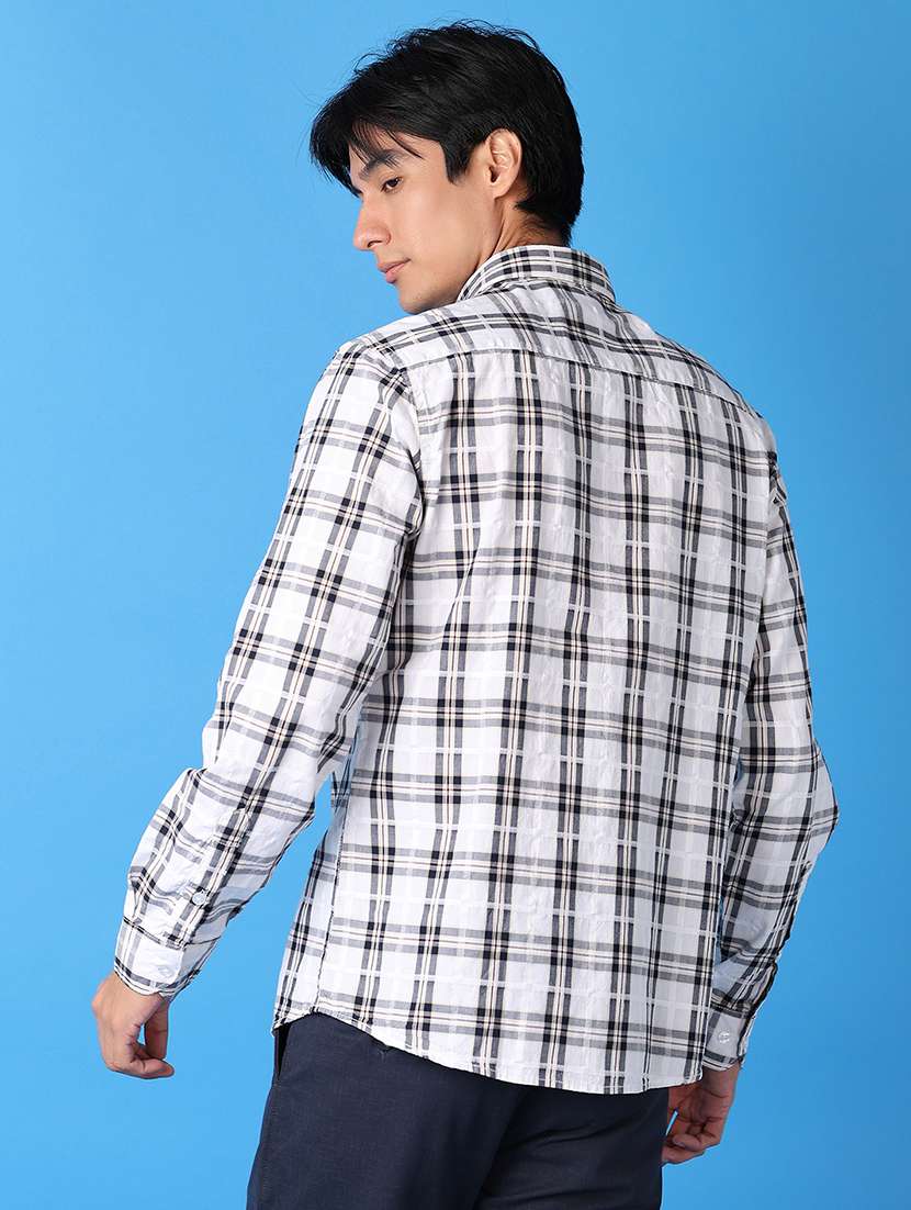 men collared checks casual shirt - 21492502 -  Standard Image - 3