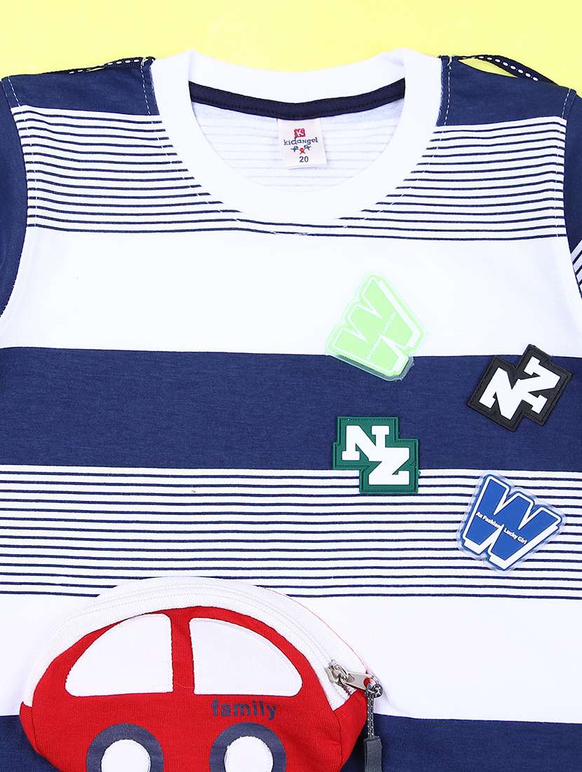 boys printed short sleeves t-shirt & shorts set - 21492518 -  Standard Image - 3