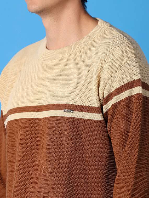 men long sleeves color block pullover - 21492519 -  Standard Image - 5