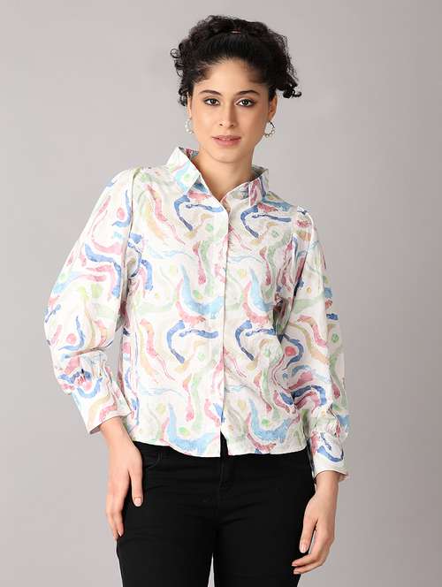 women collared printed regular shirt - 21492574 -  Standard Image - 0