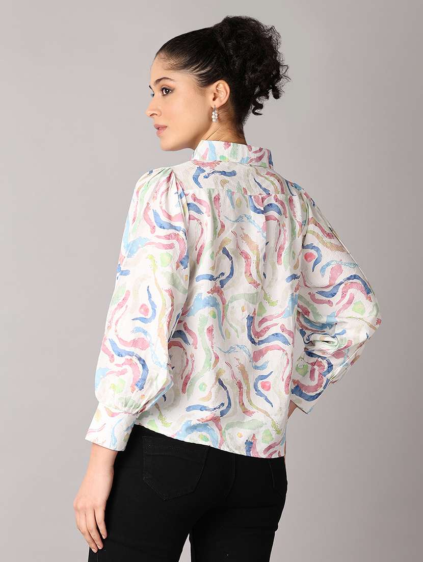 women collared printed regular shirt - 21492574 -  Standard Image - 3