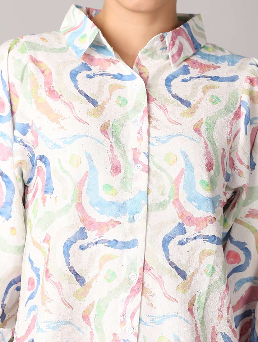 women collared printed regular shirt - 21492574 -  Standard Image - 5